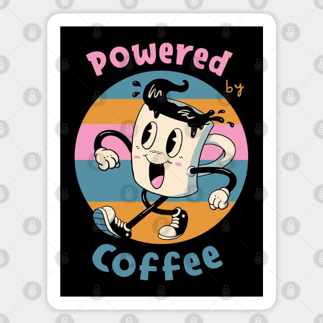 Powered by Coffee Magnet by Vincent Trinidad Art